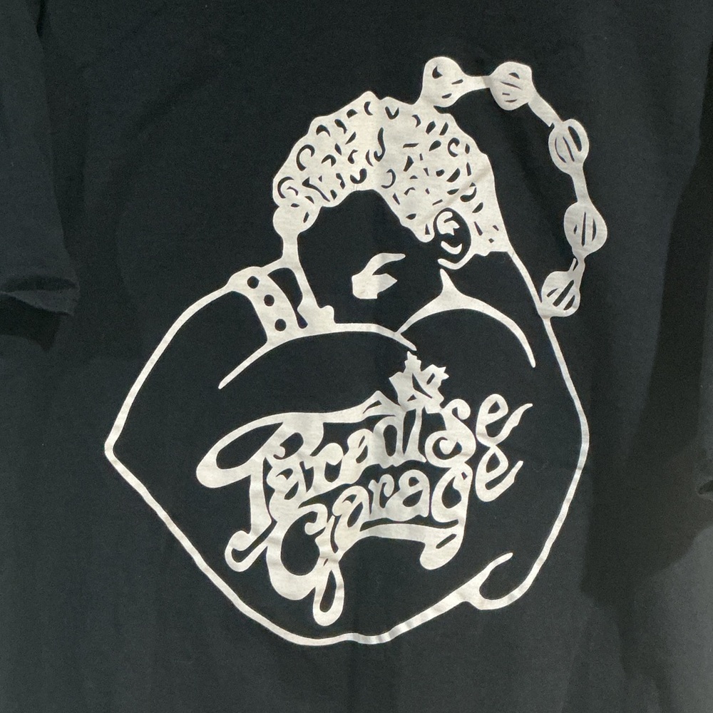 Fruit of the Loom Black Tee with White Graphic- Paradise Garage - Picture 2 of 6